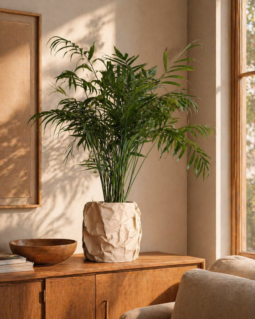 "Crinkle" - Crinkled paper plant pot