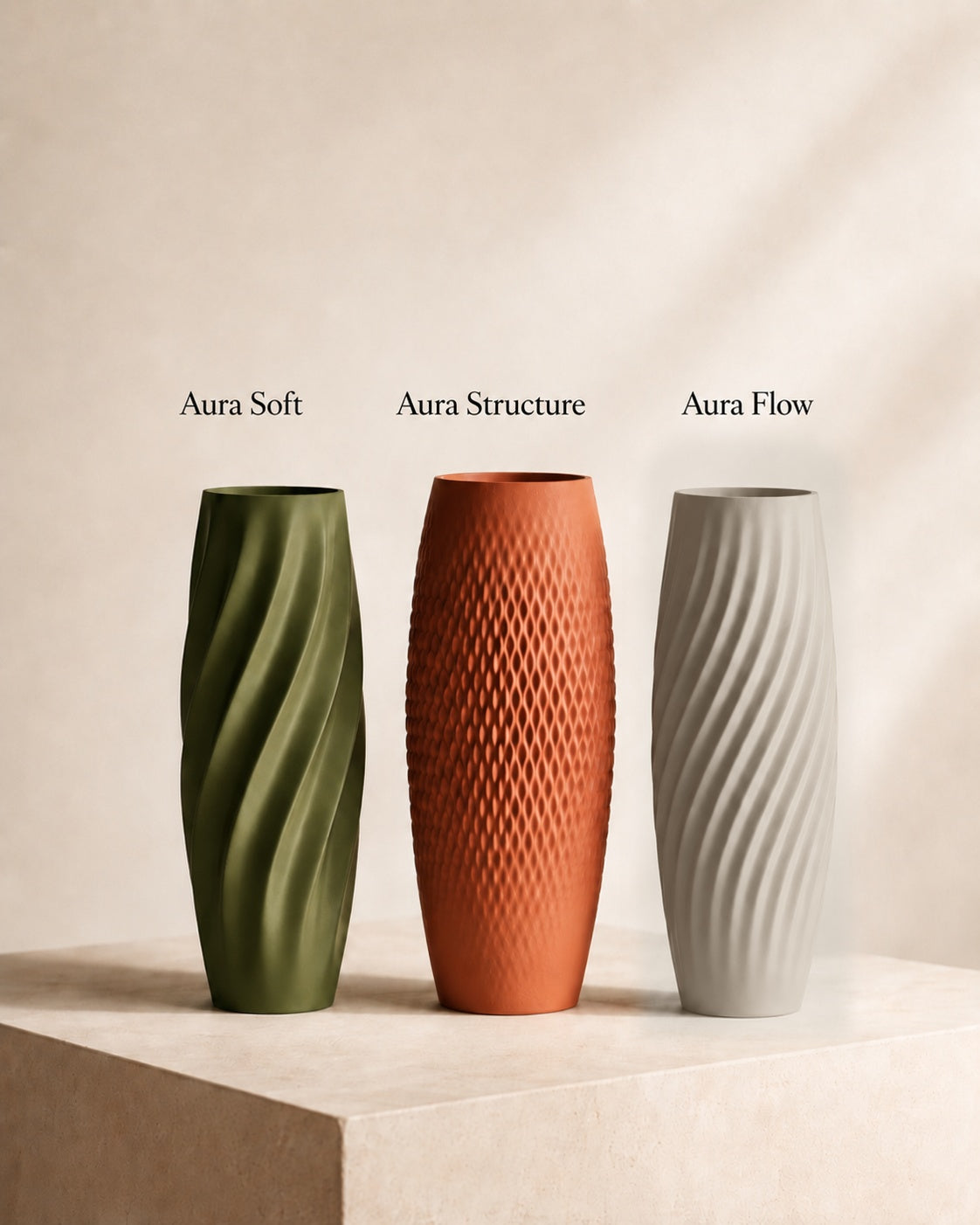 Aura teksturvase Aura Flow i Wood