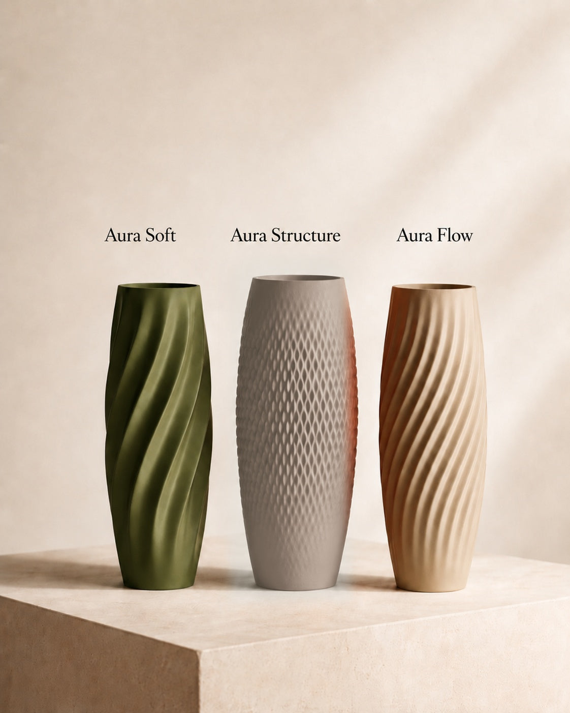 Aura teksturvase Aura Structure i Desert Tan