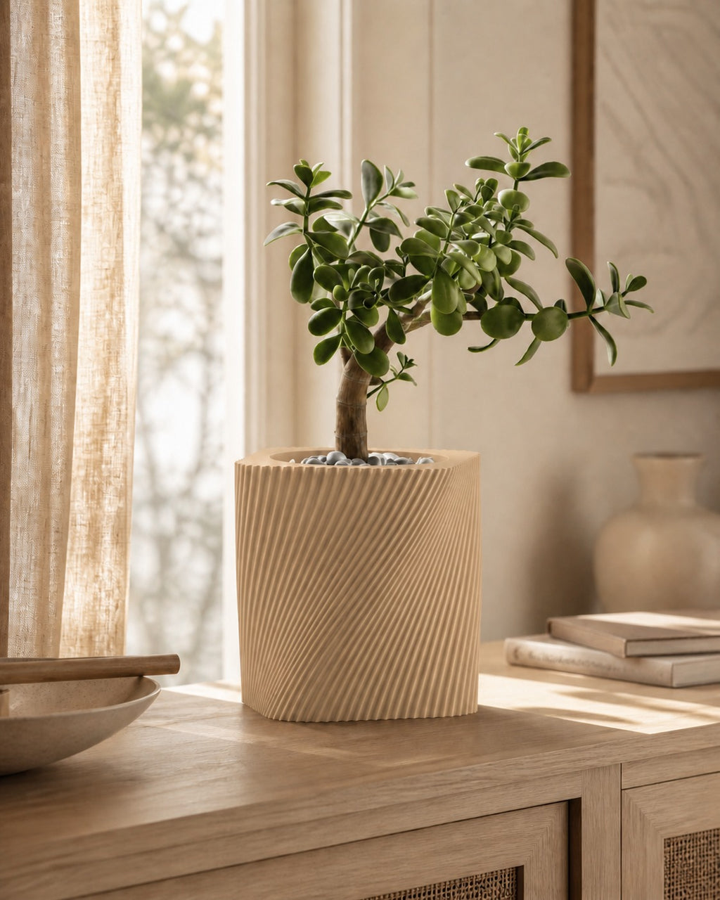 Corda plantepotte i Desert Tan