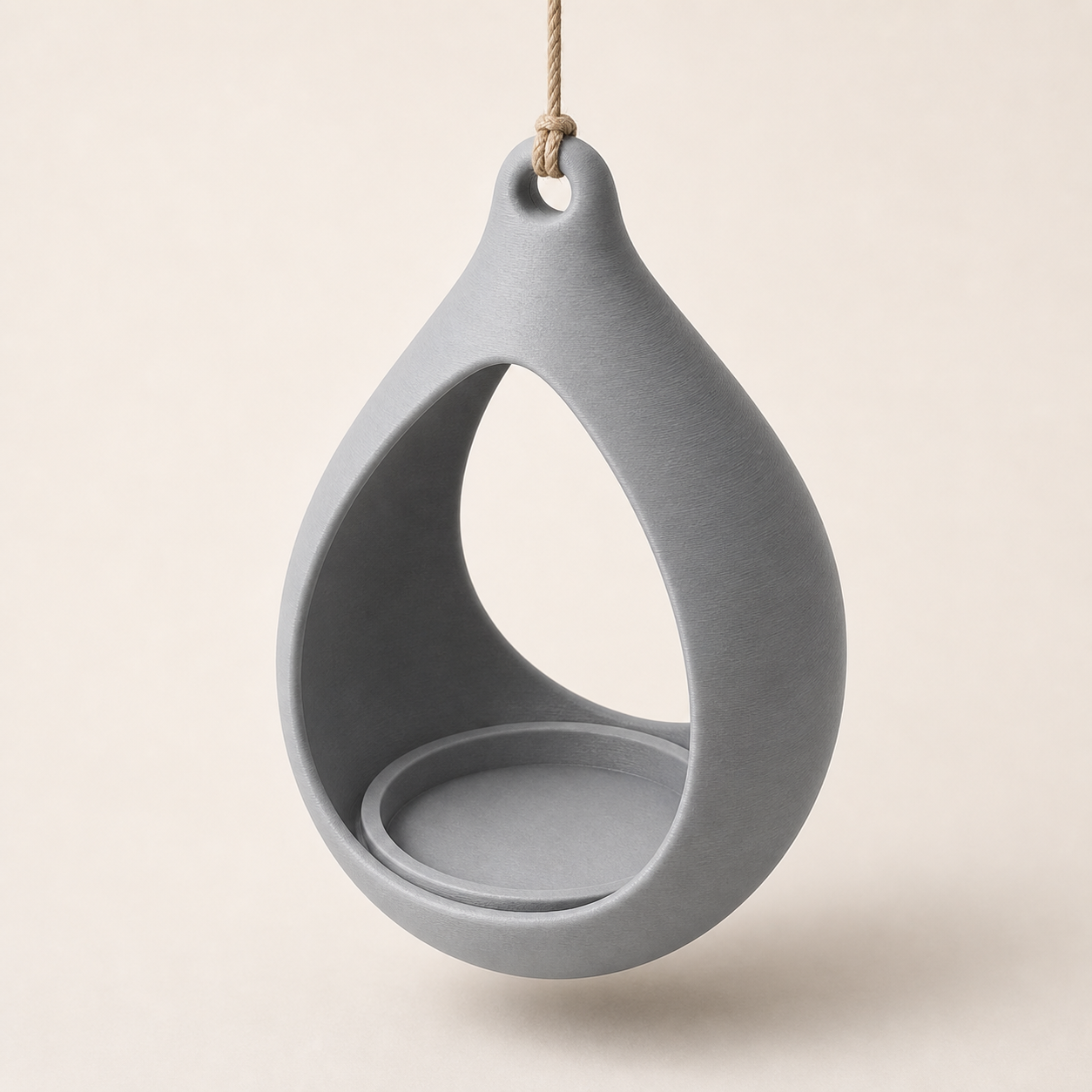 Draabe fuglefoderhus i Ash Grey som rent produktbillede