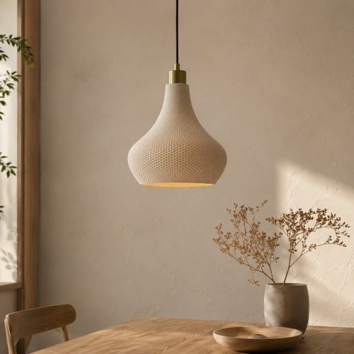 Dryp pendellampe i Ivory White