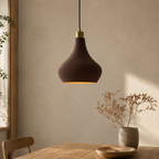Dryp pendellampe i Walnut Wood
