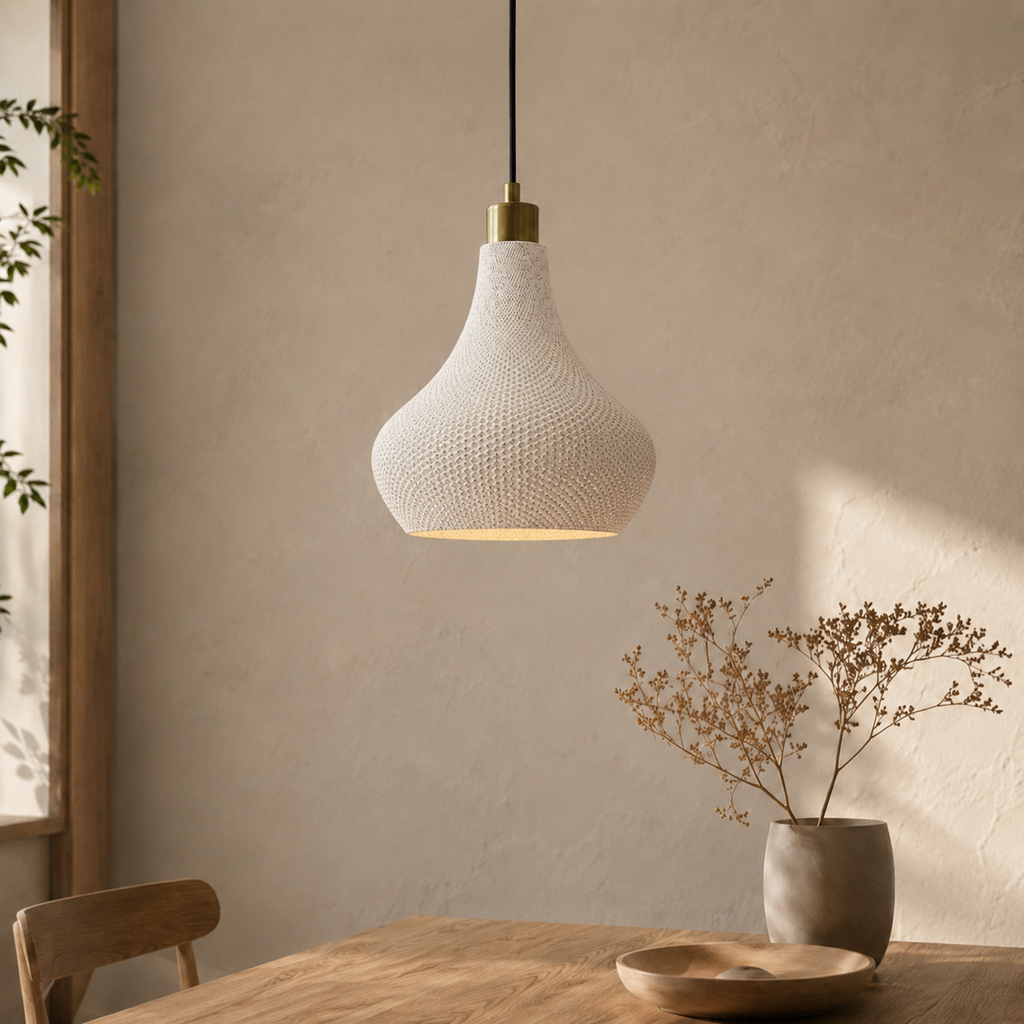 Dryp pendellampe i White Marble