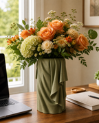Falda - Draperet Vase - Olive Green