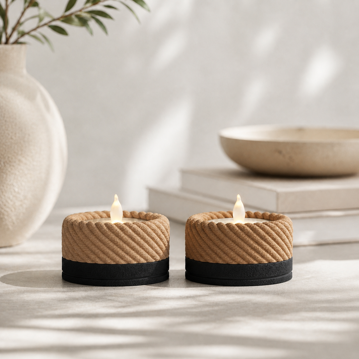 Fibre - Fyrfadsstage - Wood