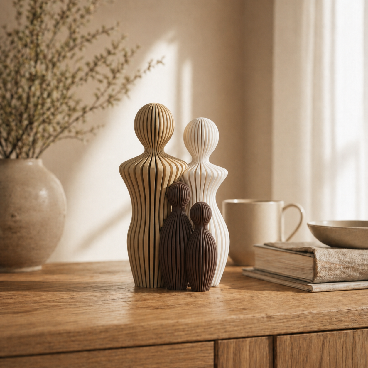Freja - Familiefigur - Walnut Wood
