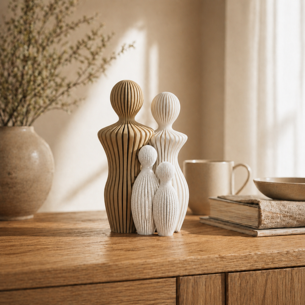 Freja - Familiefigur - White Marble