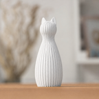 Freja - Kattestatue - White Marble