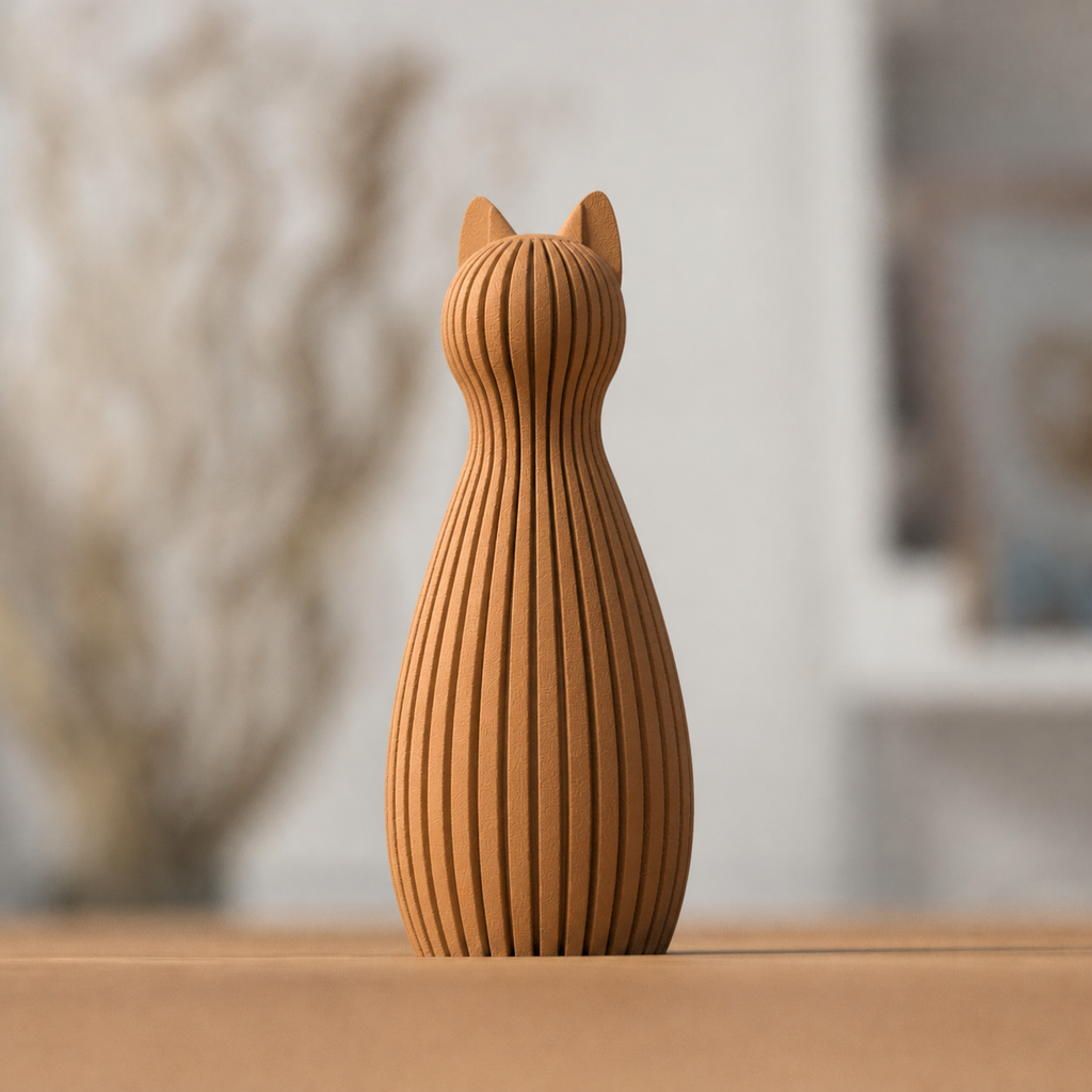 Freja - Kattestatue - Wood