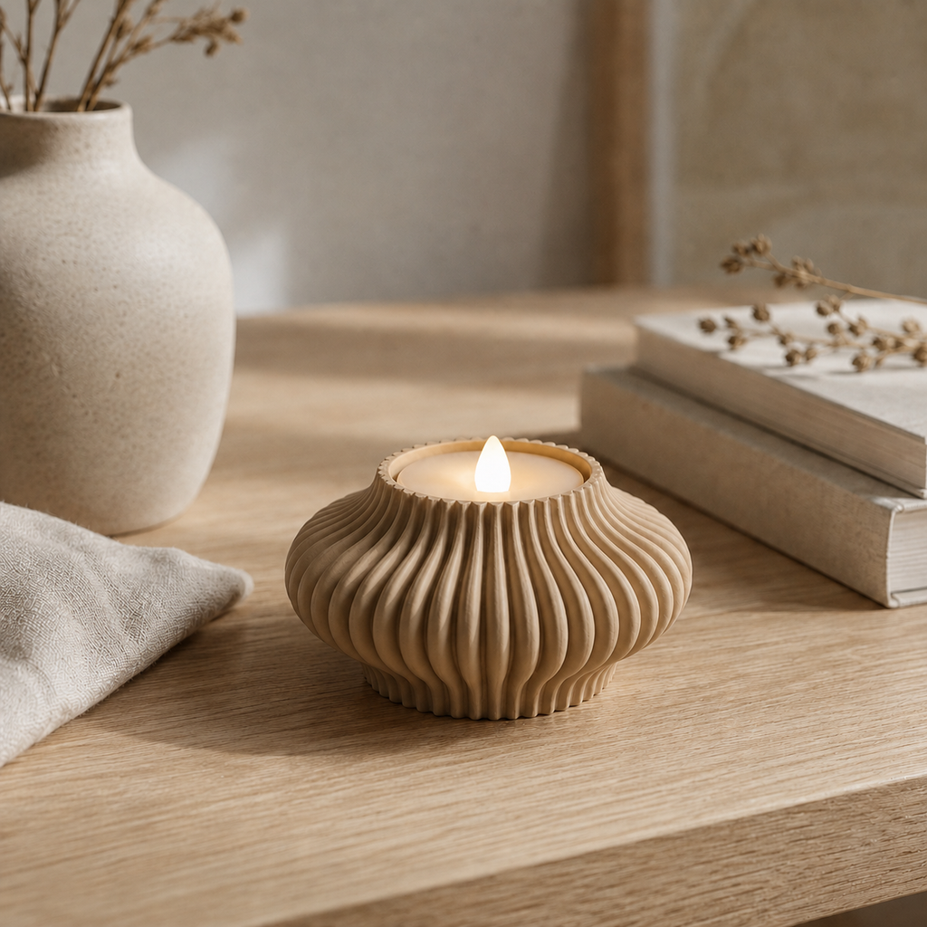Glimt - LED fyrfadsstage - Desert Tan