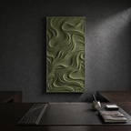 Kote - topografisk vægværk - Olive Green