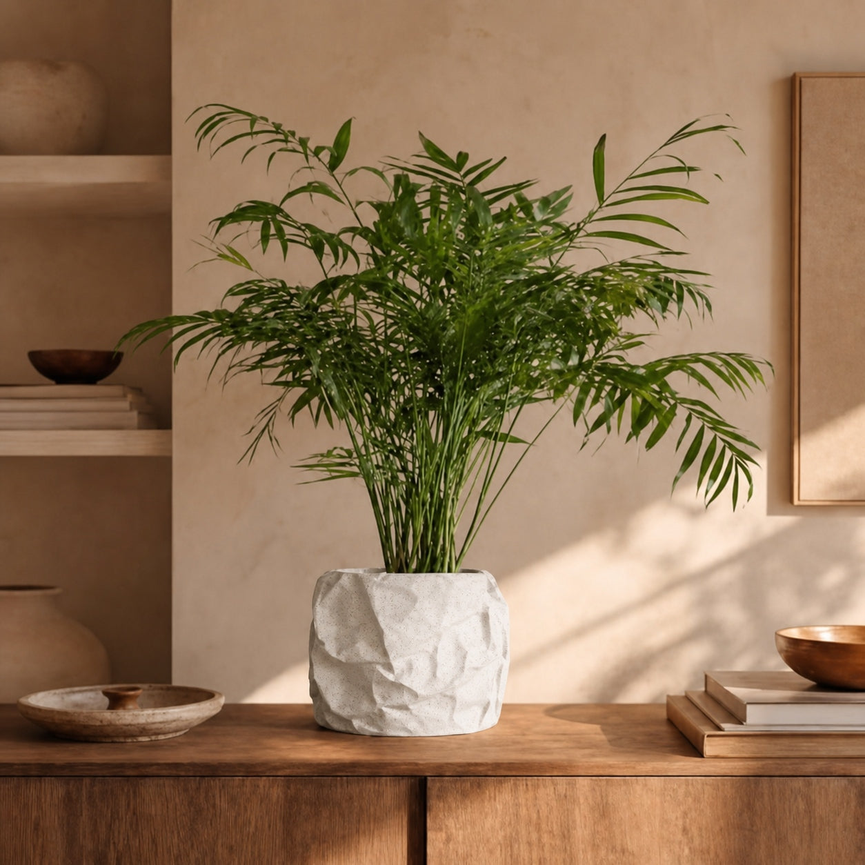 KrÃ¸lle plantepotte i prikket White Marble PLA