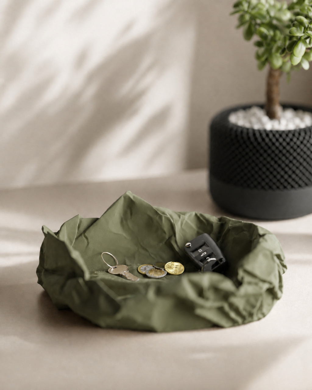 Krølle skål - Nøglebakke - Olive Green