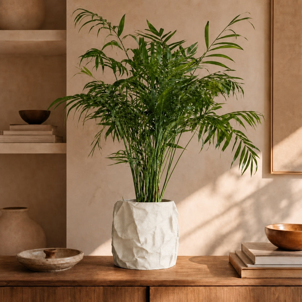 KrÃ¸lle plantepotte i prikket White Marble PLA