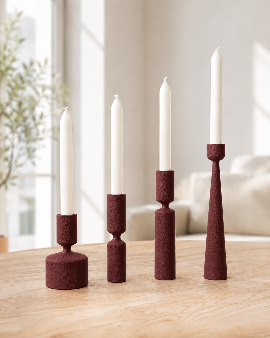 Lysna lysestager – Dark Red