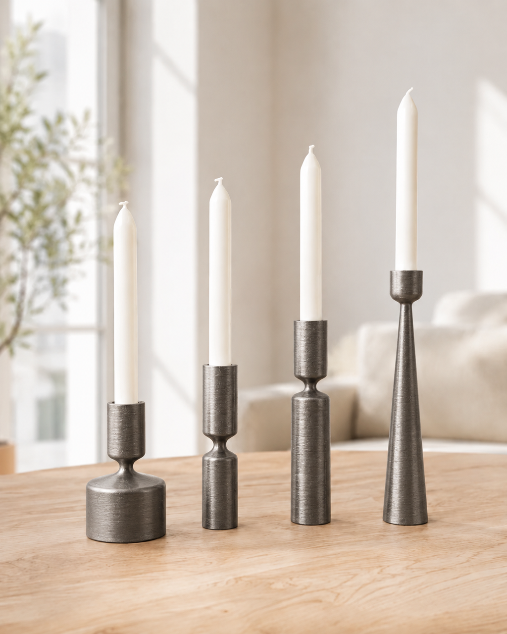 Lysna lysestager – Iron Gray Metallic
