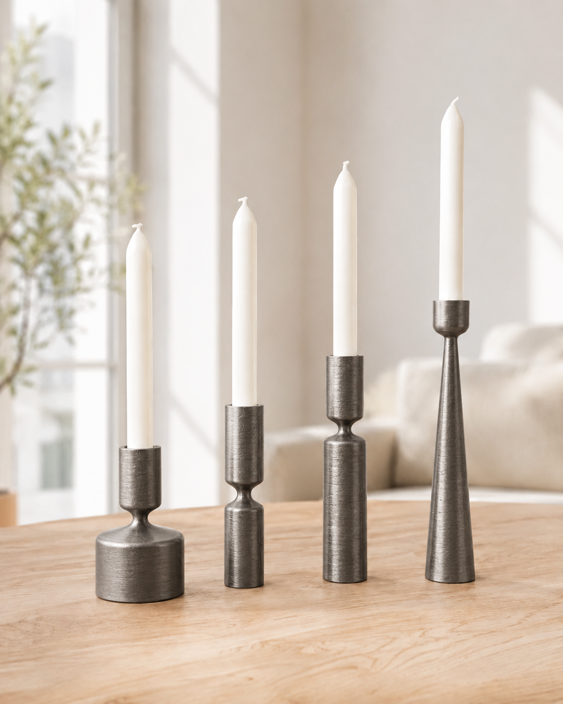 Lysna lysestager – Iron Gray Metallic