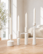 Lysna lysestager – White Marble (terrazzo)