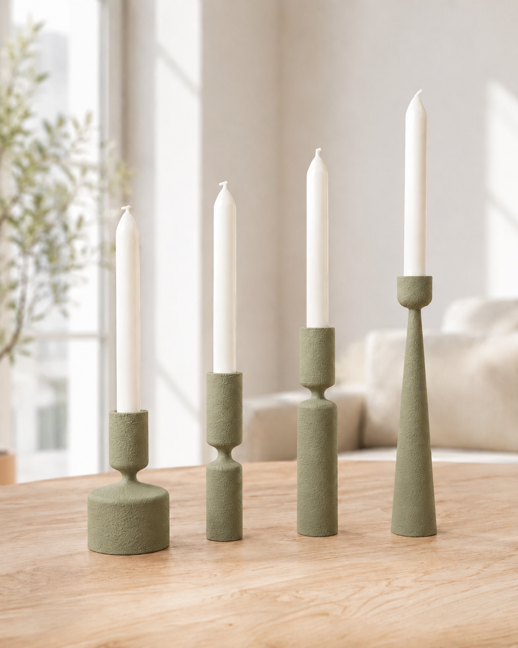 Lysna lysestager – Olive Green