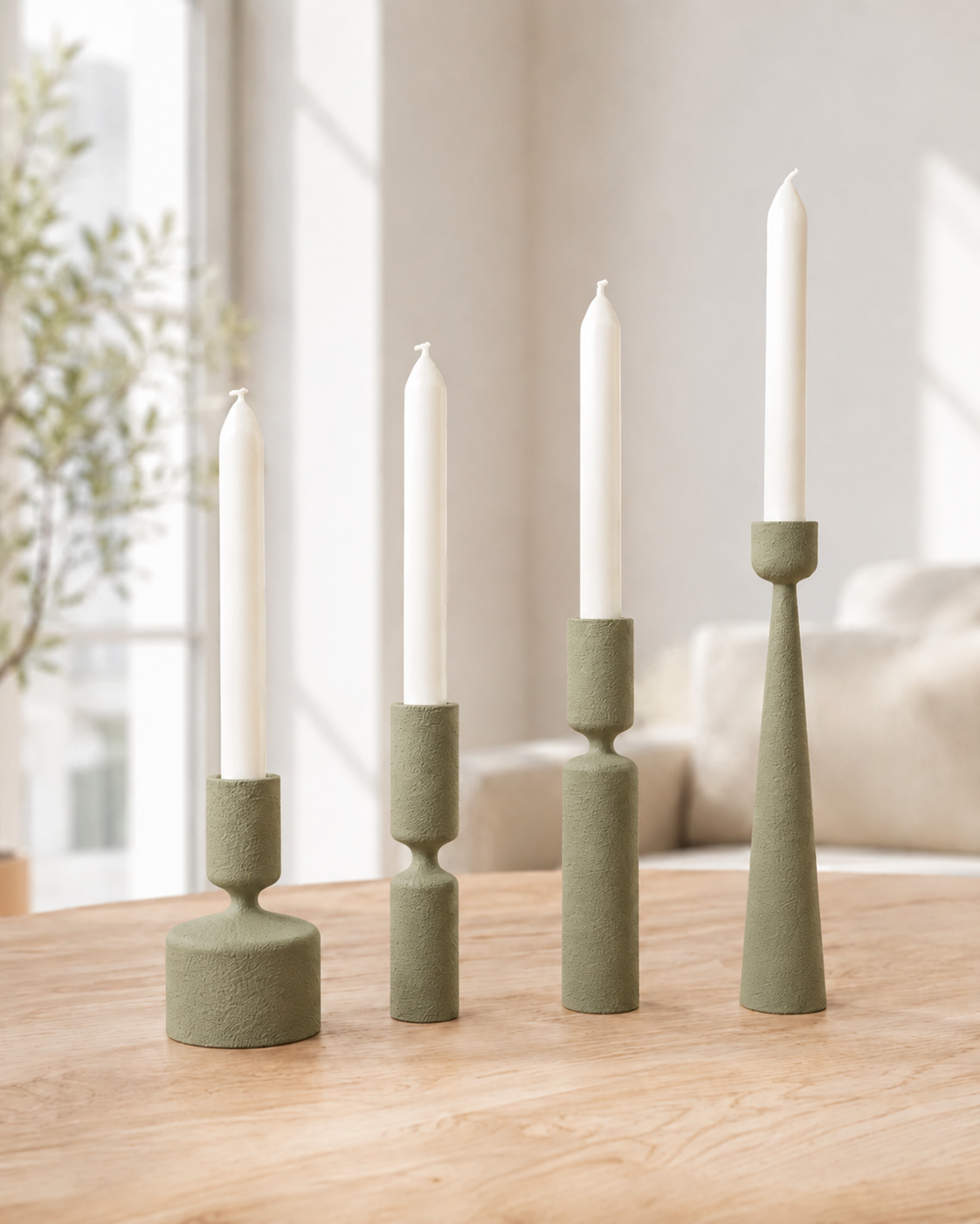 Lysna lysestager – Olive Green