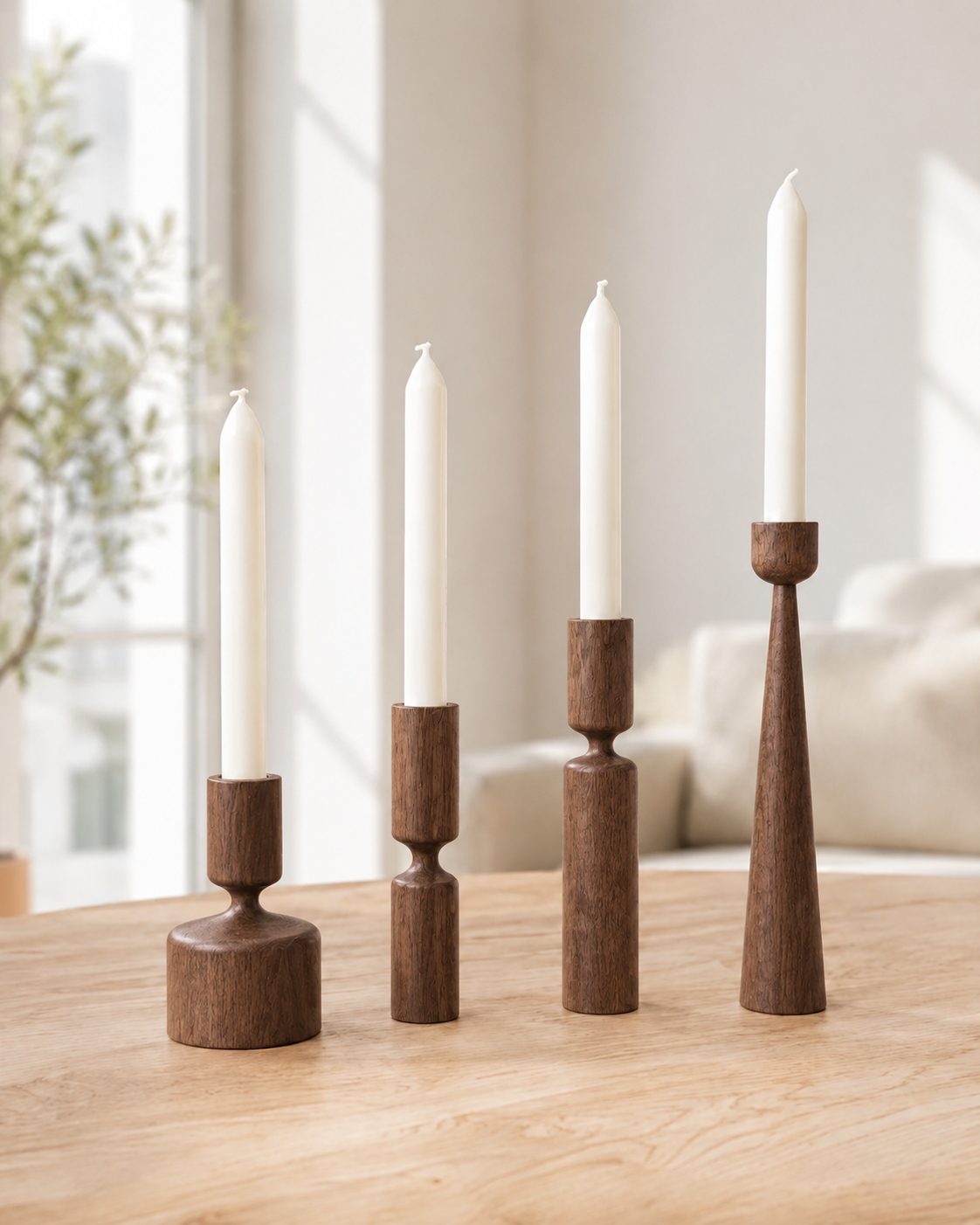 Lysna lysestager – Walnut Wood
