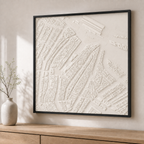 Amsterdam – 3D-bykort – Hvid udførelse