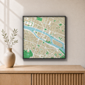Paris – 3D-bykort, 44 × 44 cm, farve