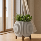 Nohr - Globe Planter - Ash Grey