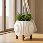 Nohr - Globe Planter - Bone White
