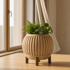 Nohr - Globe Planter - Wood