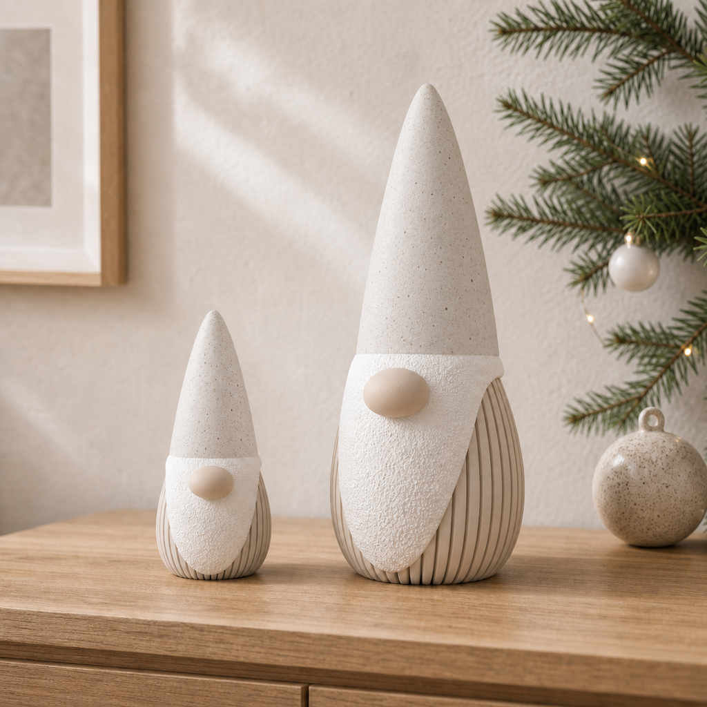 Nordbo - nordisk nisse med skjult opbevaring - Ivory white