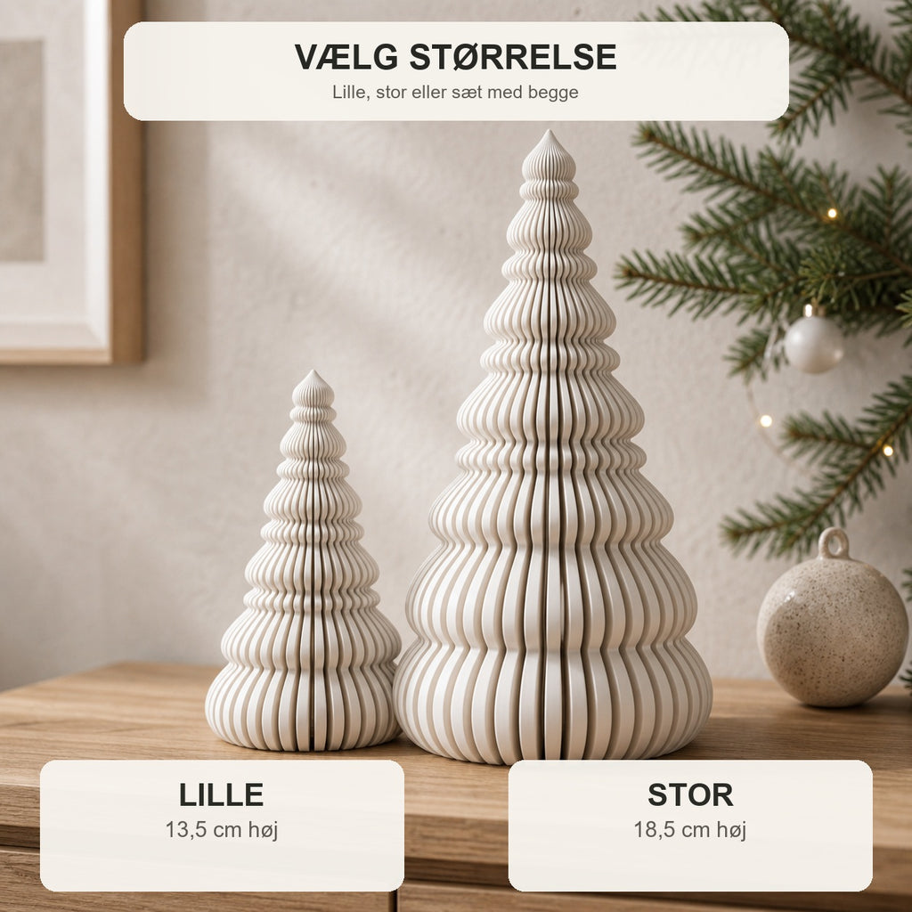 Størrelsesguide: lille 13,5 cm og stor 18,5 cm
