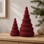 Nordlys - nordiske juletræer - Dark red