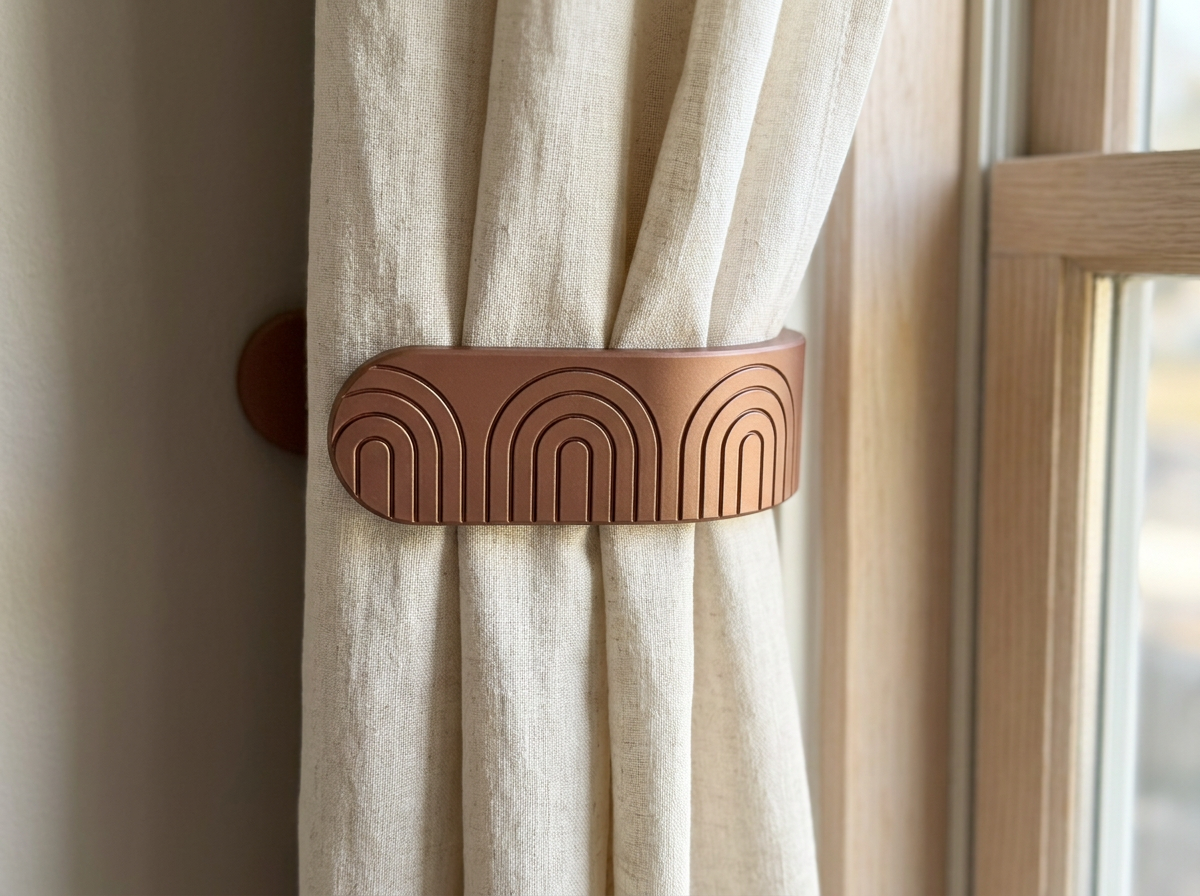 Favn Arches gardinholder i Copper Brown Metallic – detaljebillede 2
