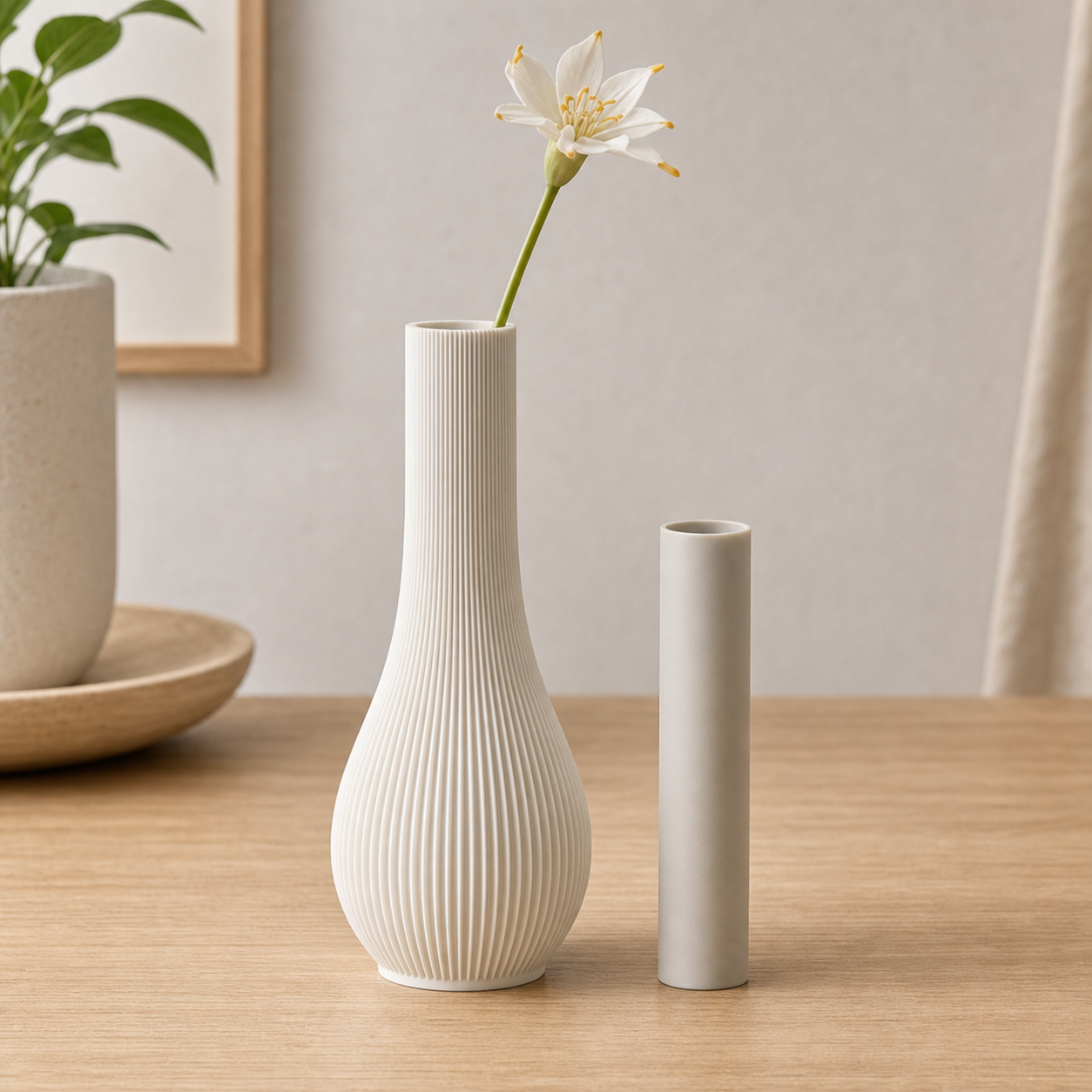 Siv soliflore-vase med aftagelig cylinderindsats