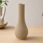 Siv rillet soliflore-vase i Desert Tan