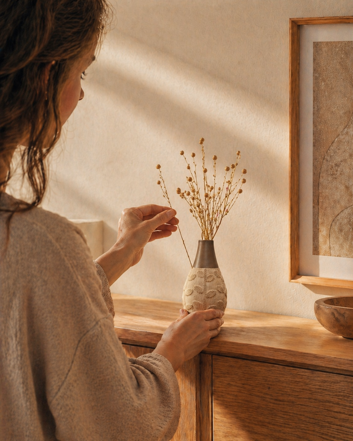 "Sivra" - Modern knitted vase