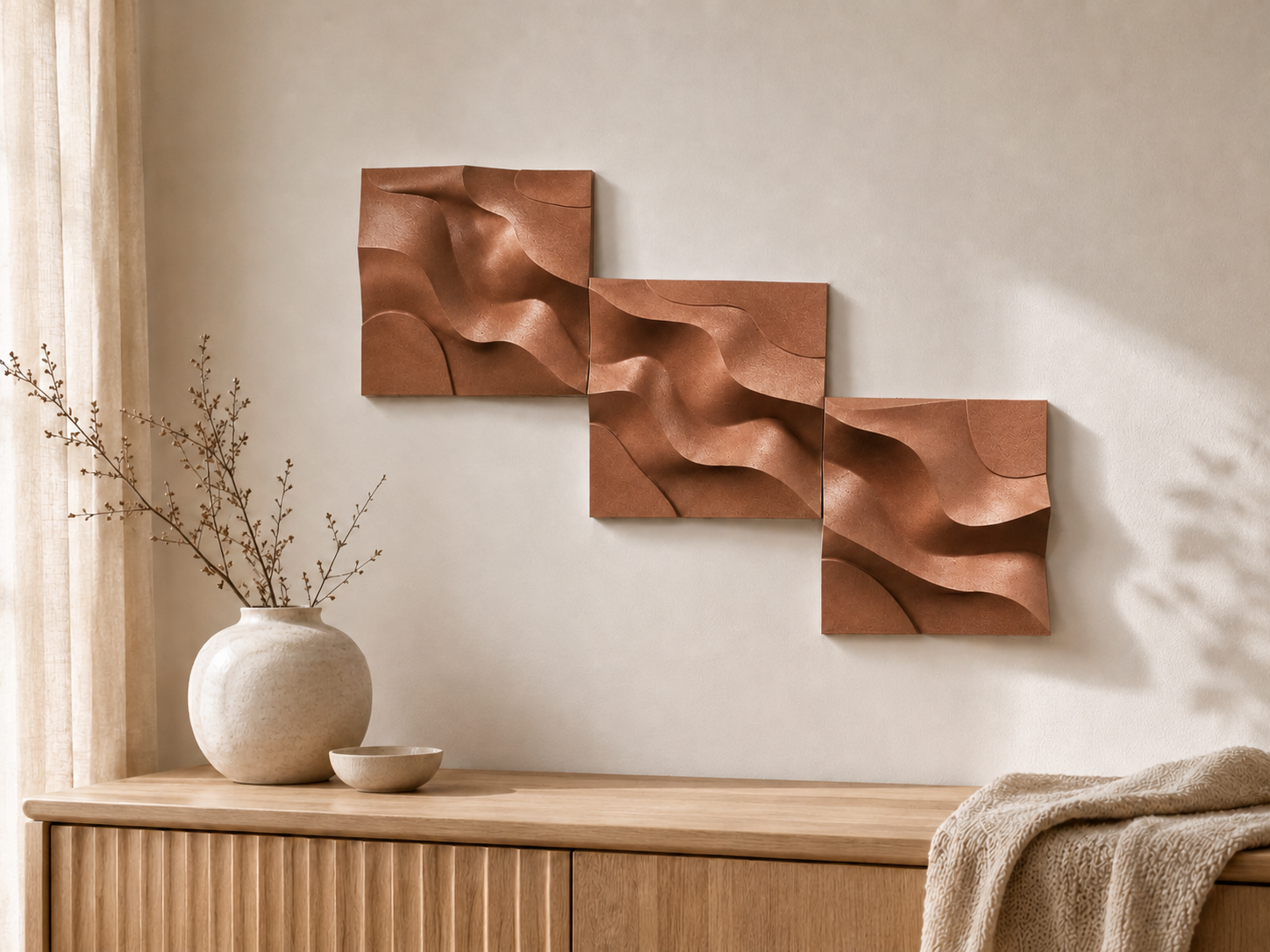 Sand - dekorative vægpaneler - Copper Brown Metallic
