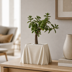 Silka - Draperet Plantepotte - Bone White