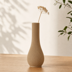 Siv rillet soliflore-vase i Wood