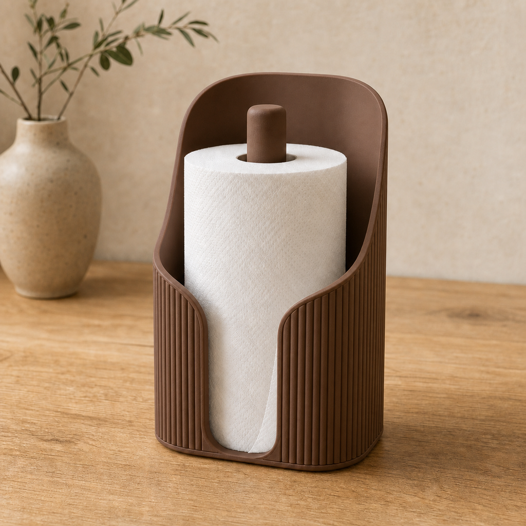 Sora - Japandi køkkenrulleholder - Walnut Wood