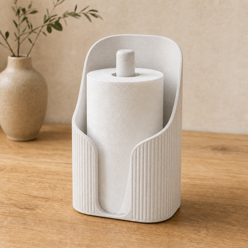 Sora - Japandi køkkenrulleholder - White Marble