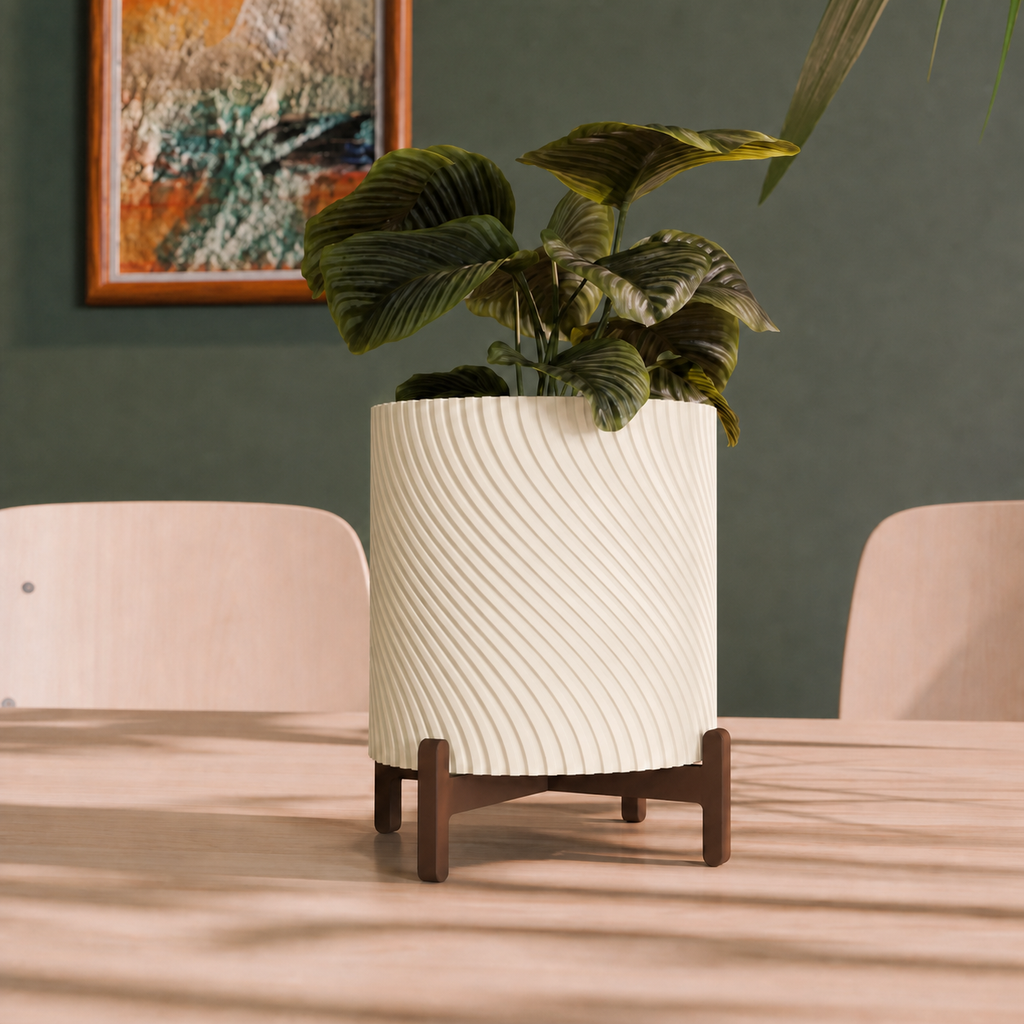 Spira – snoet plantepotteskjuler med stand
