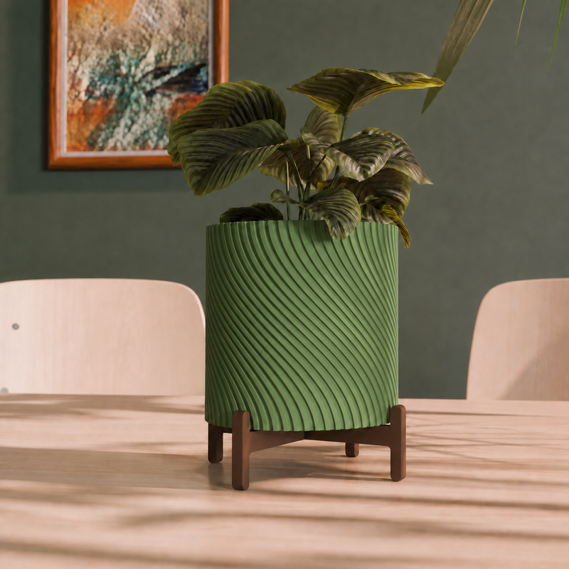 Spira – snoet plantepotteskjuler med stand