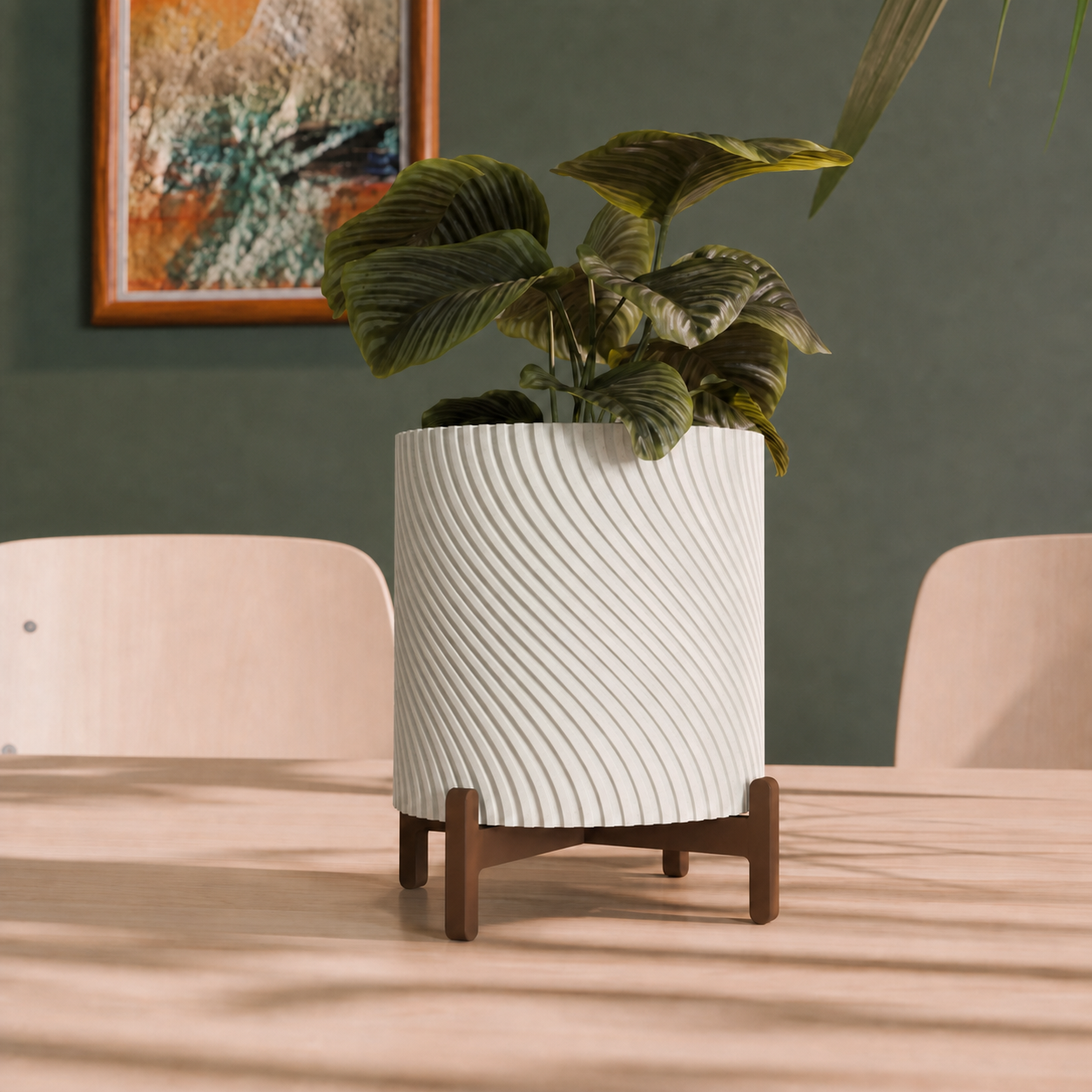 Spira – snoet plantepotteskjuler med stand