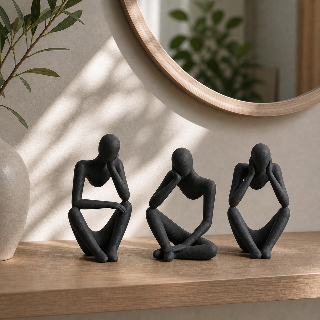 Tanke - Skulpturelt figursaet - Midnight Black
