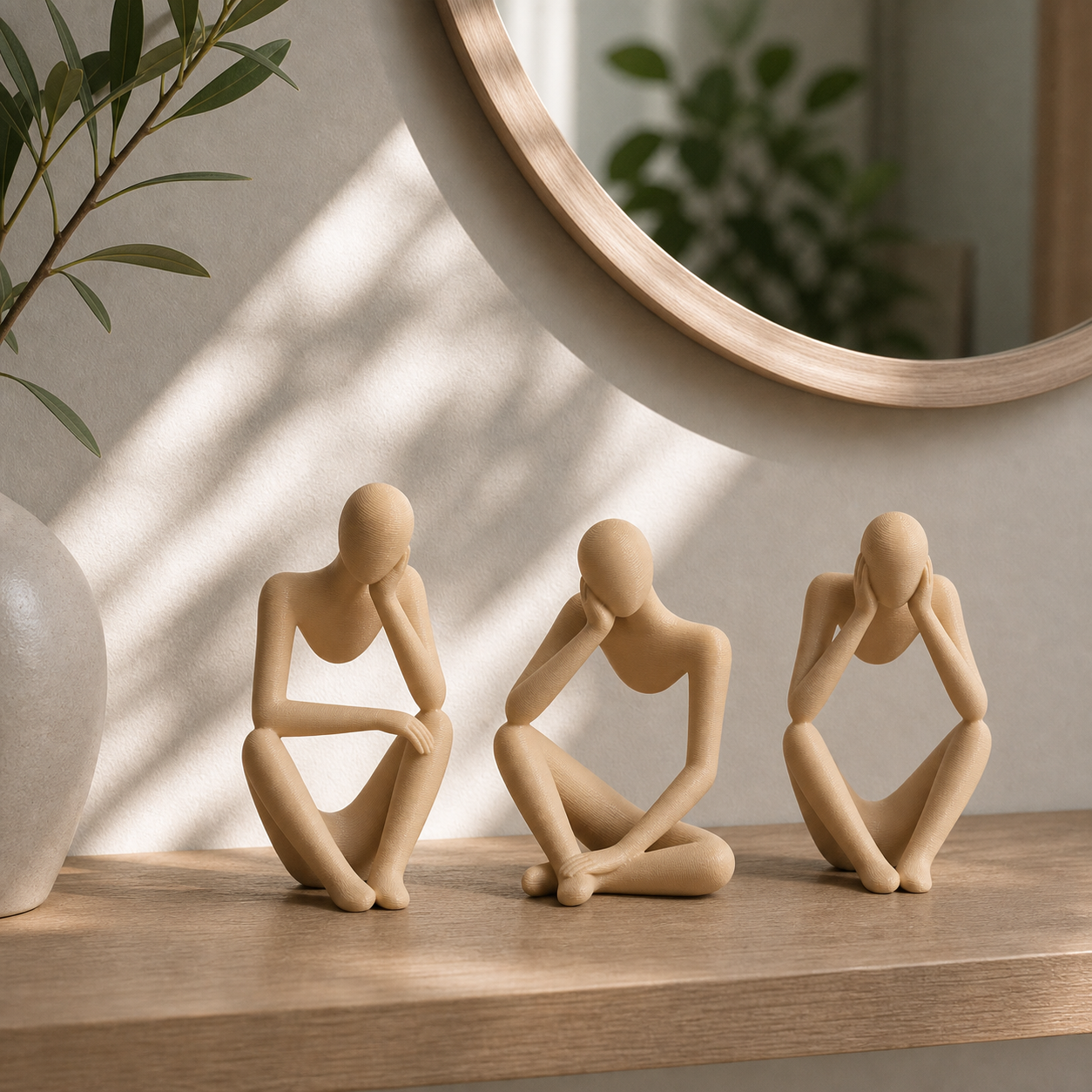 Tanke - Skulpturelt figursaet - Wood