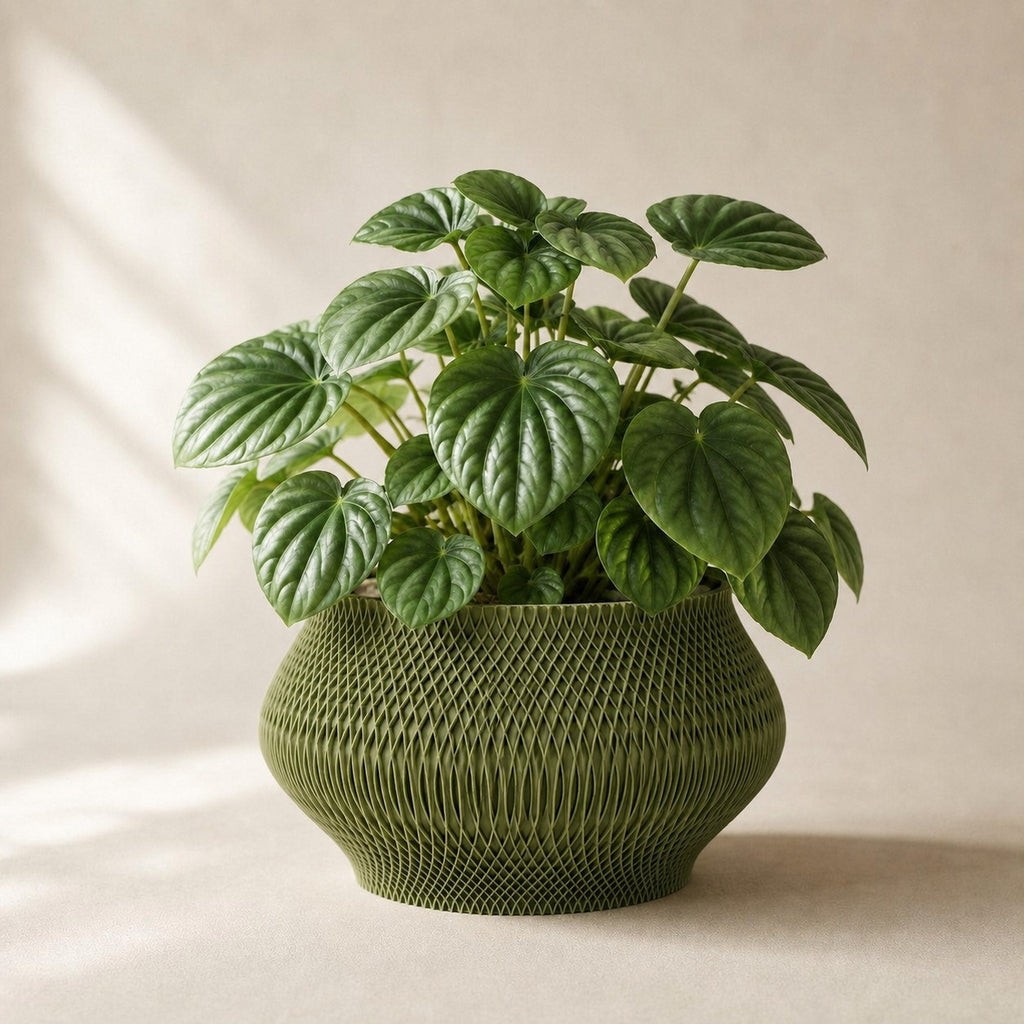 Vaeva vaevet plantepotte i Olive Green